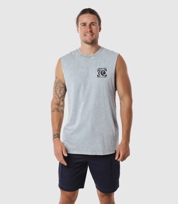 Acid Wash Muscle Top - Piping Hot