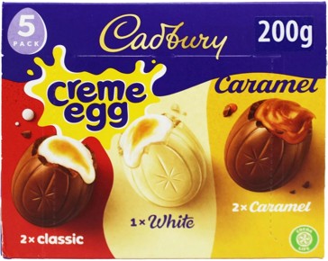 Cadbury 5 Pack Mix Creme Eggs 200g