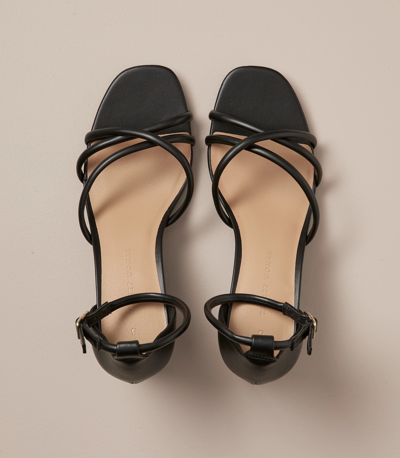 Black strappy hotsell heels target