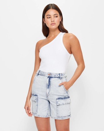 Denim Cargo Shorts - Lily Loves