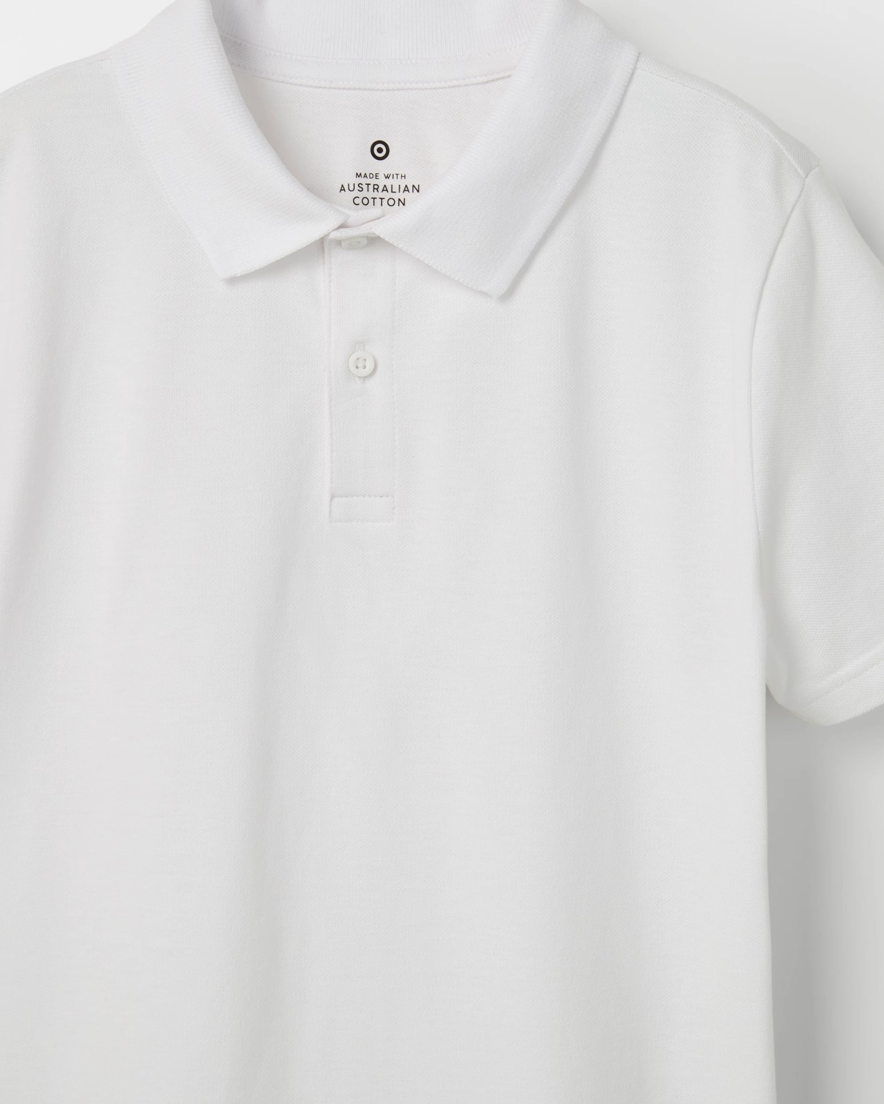 Australian Cotton School Polo T-Shirt - White 2 of 3