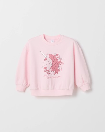 Australian Cotton Blend Loose Fleece Sweat Top