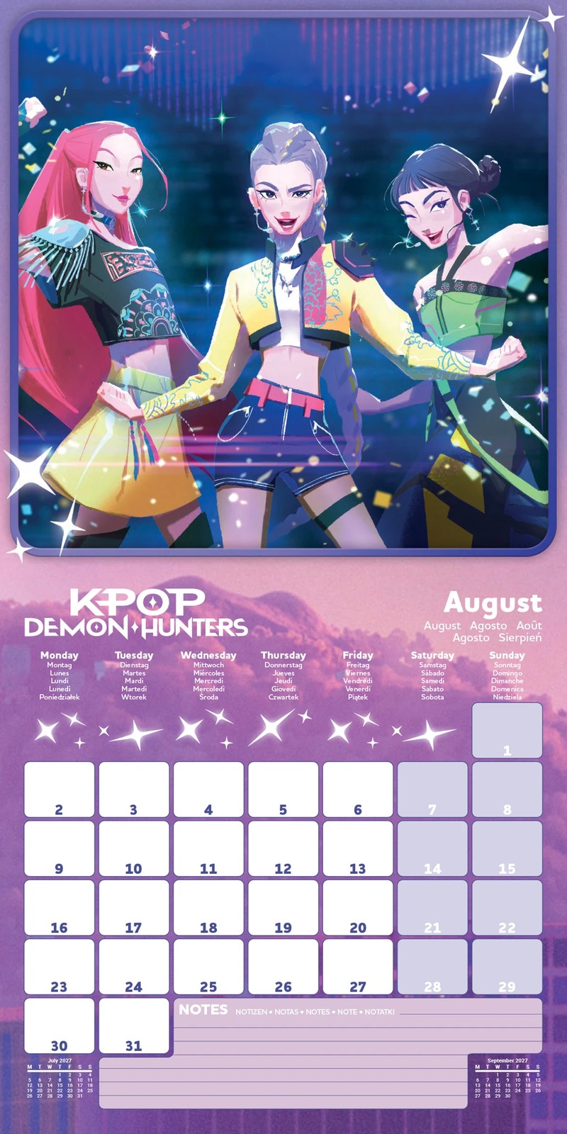 KPop Demon Hunters 2027 16-Month Calendar 5 of 5