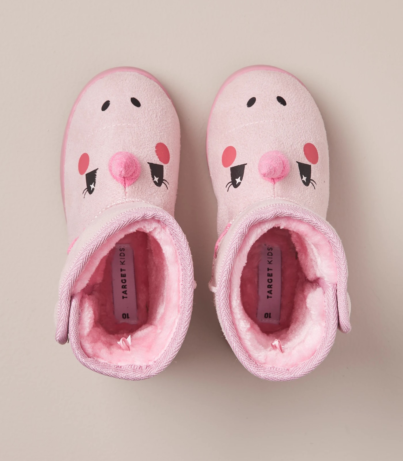 Kids Pink Bunny Slippers