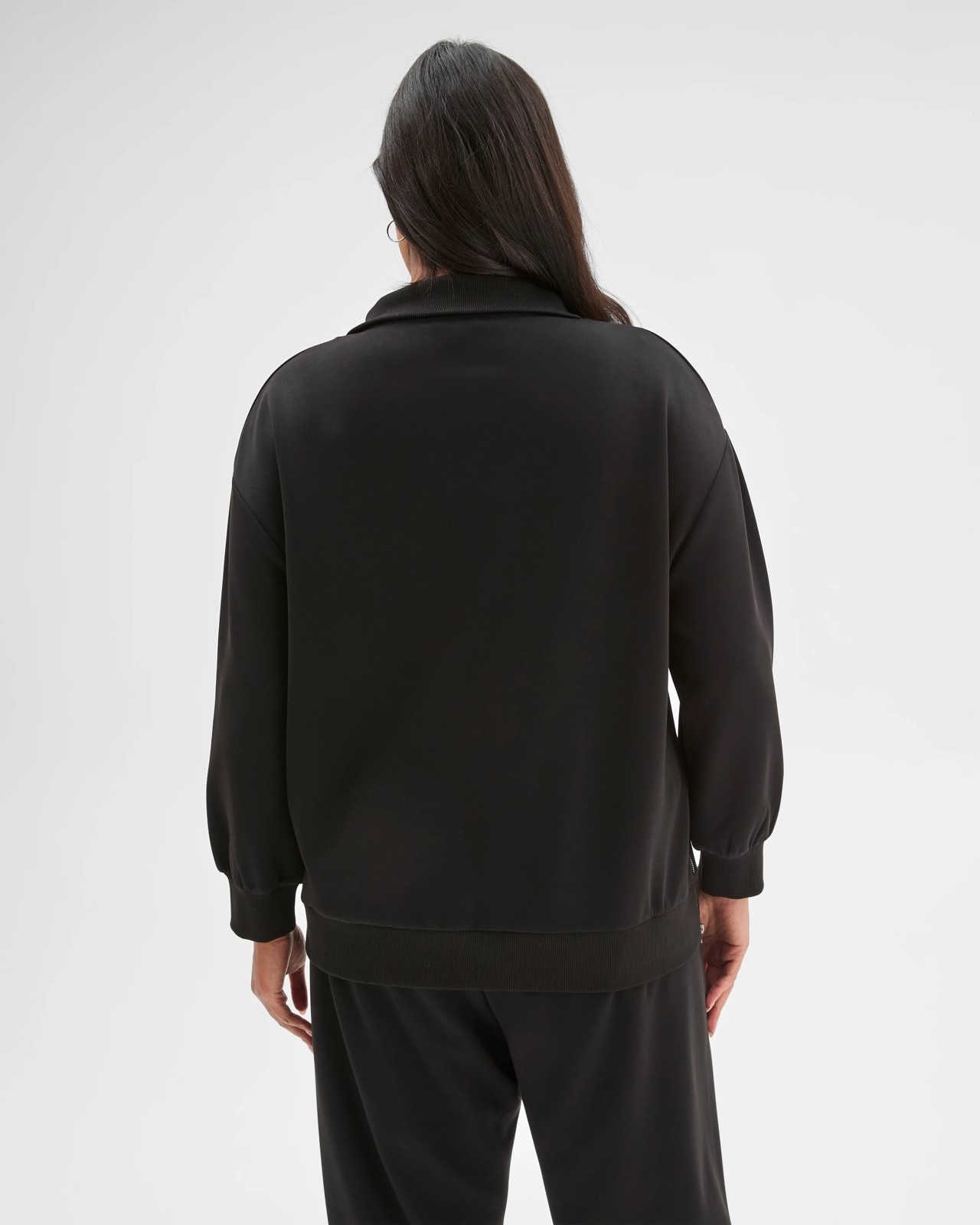 Plus Size Active Studio Lounge Half Zip Knit Jumper 4 of 5