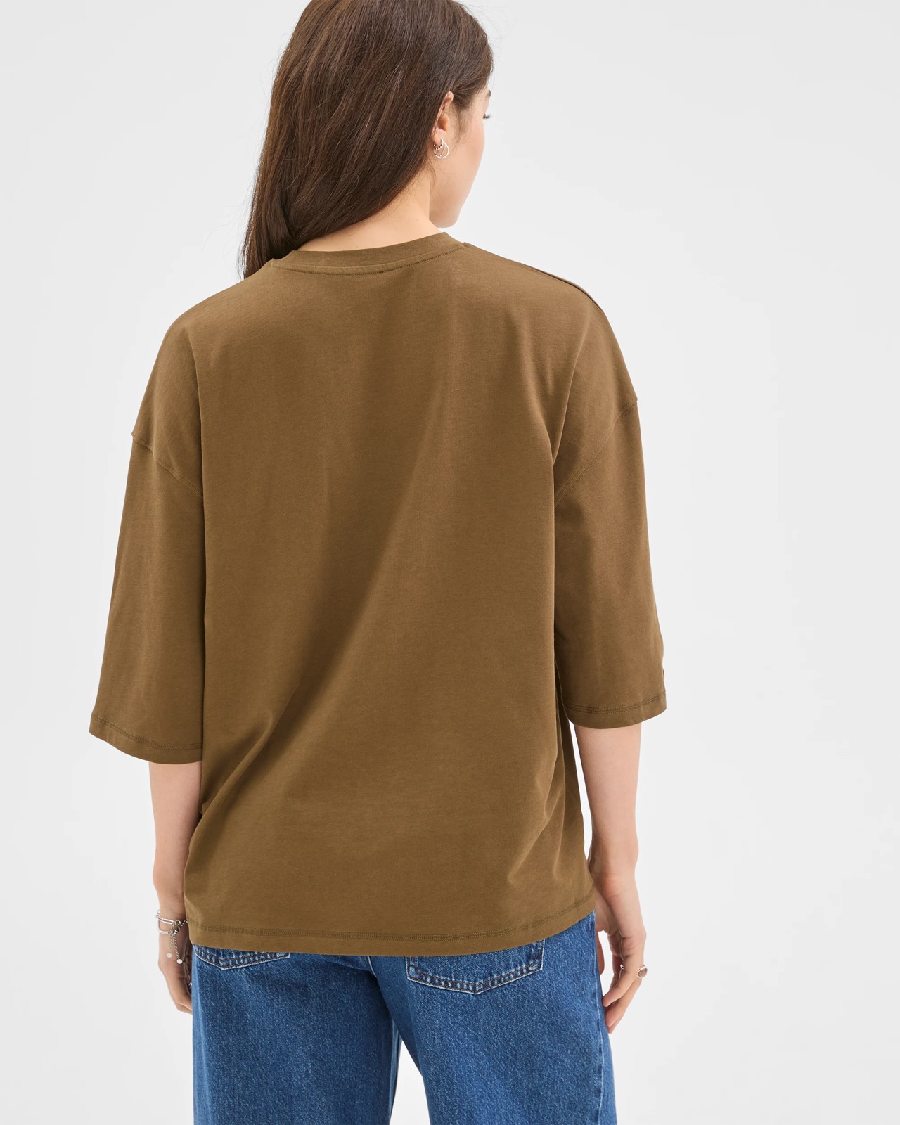 Lily Loves Australian Cotton Oversized T-Shirt - Deep Moss 6 of 6