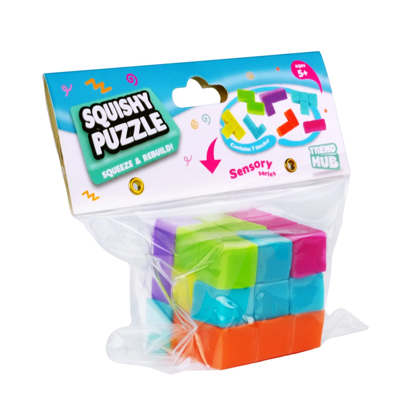 Trend Hub Sensory Series: Squishy Puzzle Cube - Assorted 2 of 4