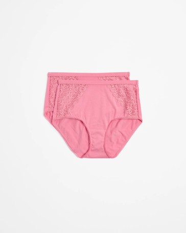 Australian Cotton Blend Cotton and Lace Full Briefs