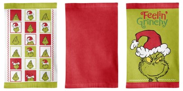 The Grinch Set of 3 Tea Towels