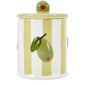 Anko Mediterranean Olive Stripe Candle product image