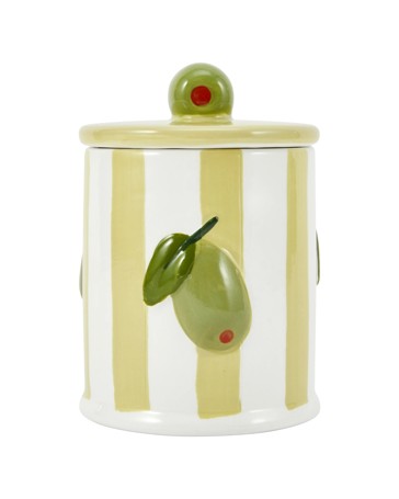 Anko Mediterranean Olive Stripe Candle