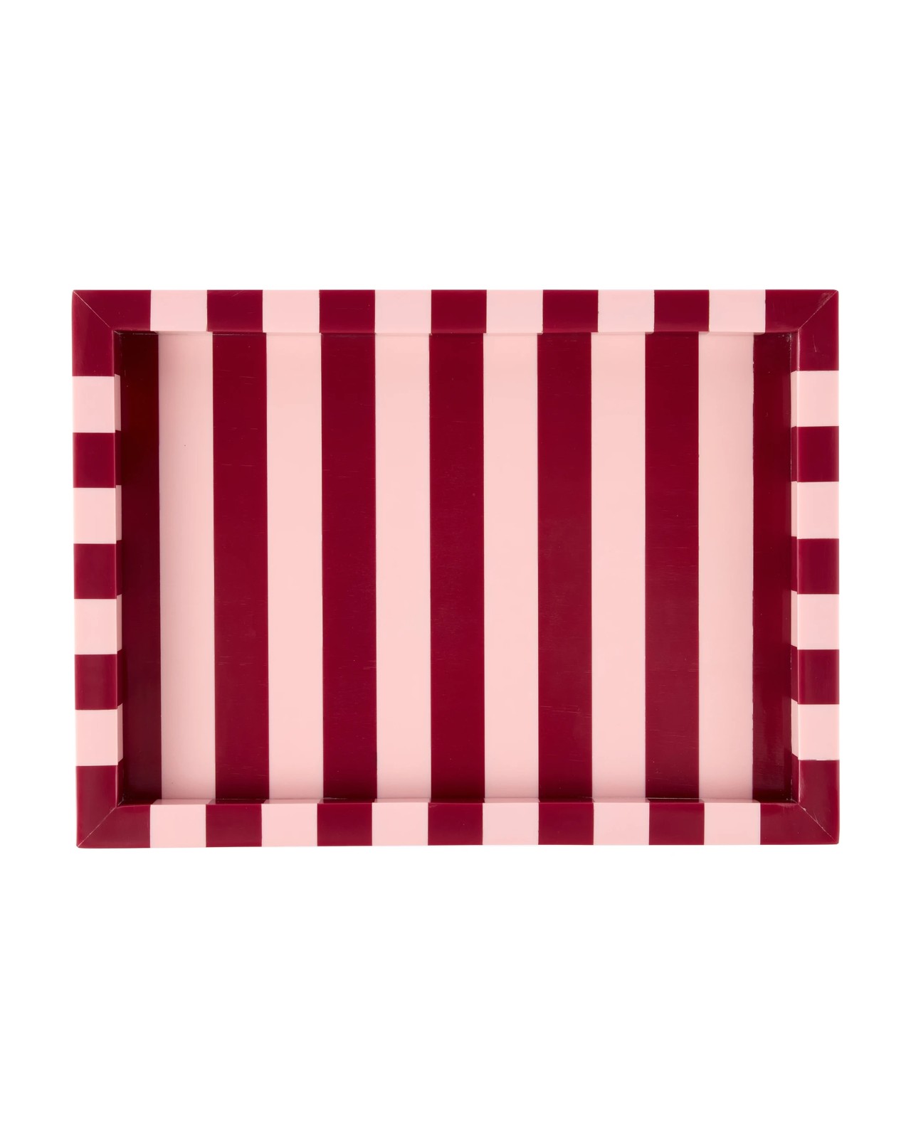 Anko Pink and Berry Stripe Decor Tray 3 of 6