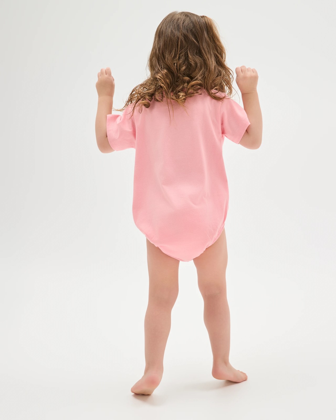 Baby Organic Cotton Short Sleeve Bubble Bodysuit - Pink Icing 3 of 5