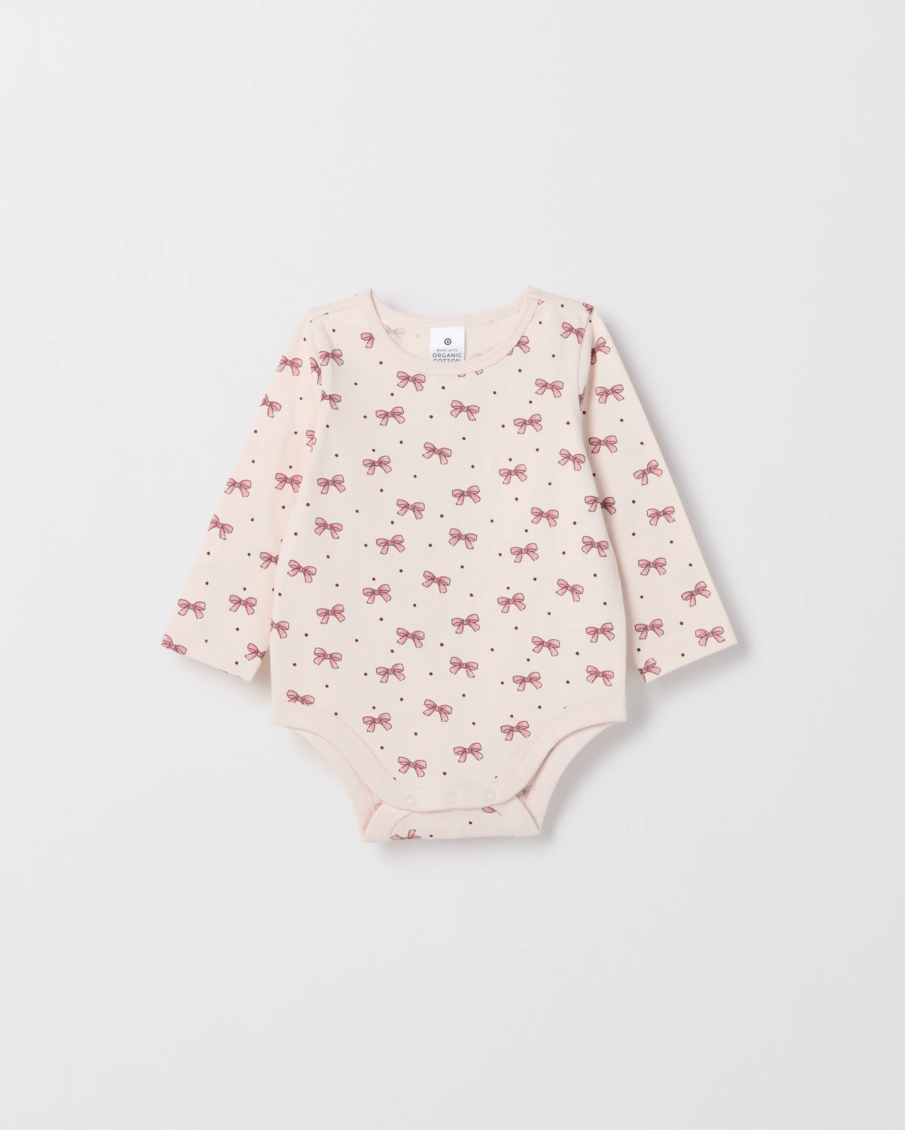 Baby Organic Cotton 5 Pack Print Bodysuit - Bow Bear Pastel 5 of 5