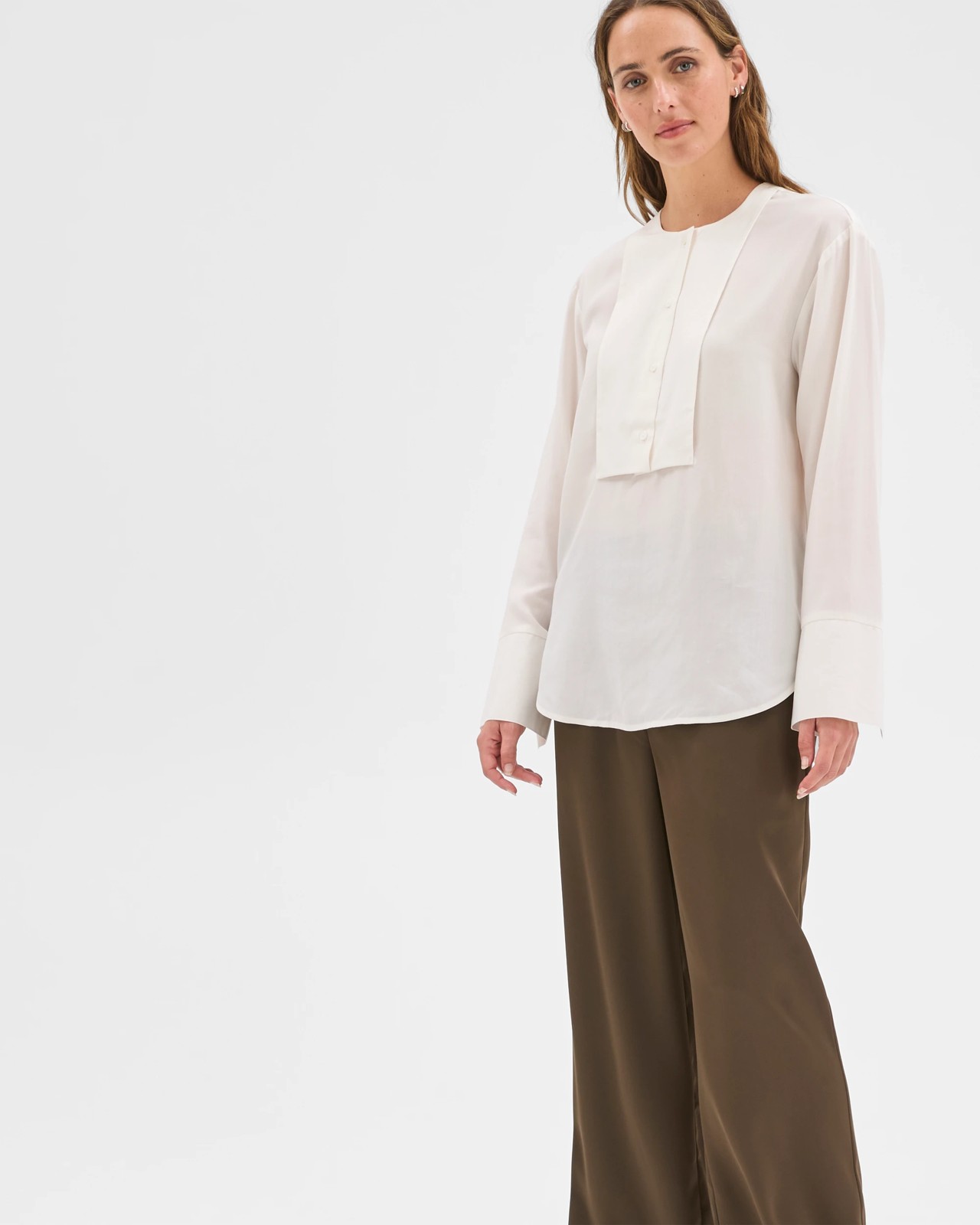 Preview Long Sleeve Tux Detail Shirt 3 of 6