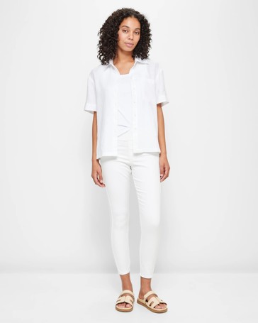 Lydia High Rise Crop Length Denim Jeggings