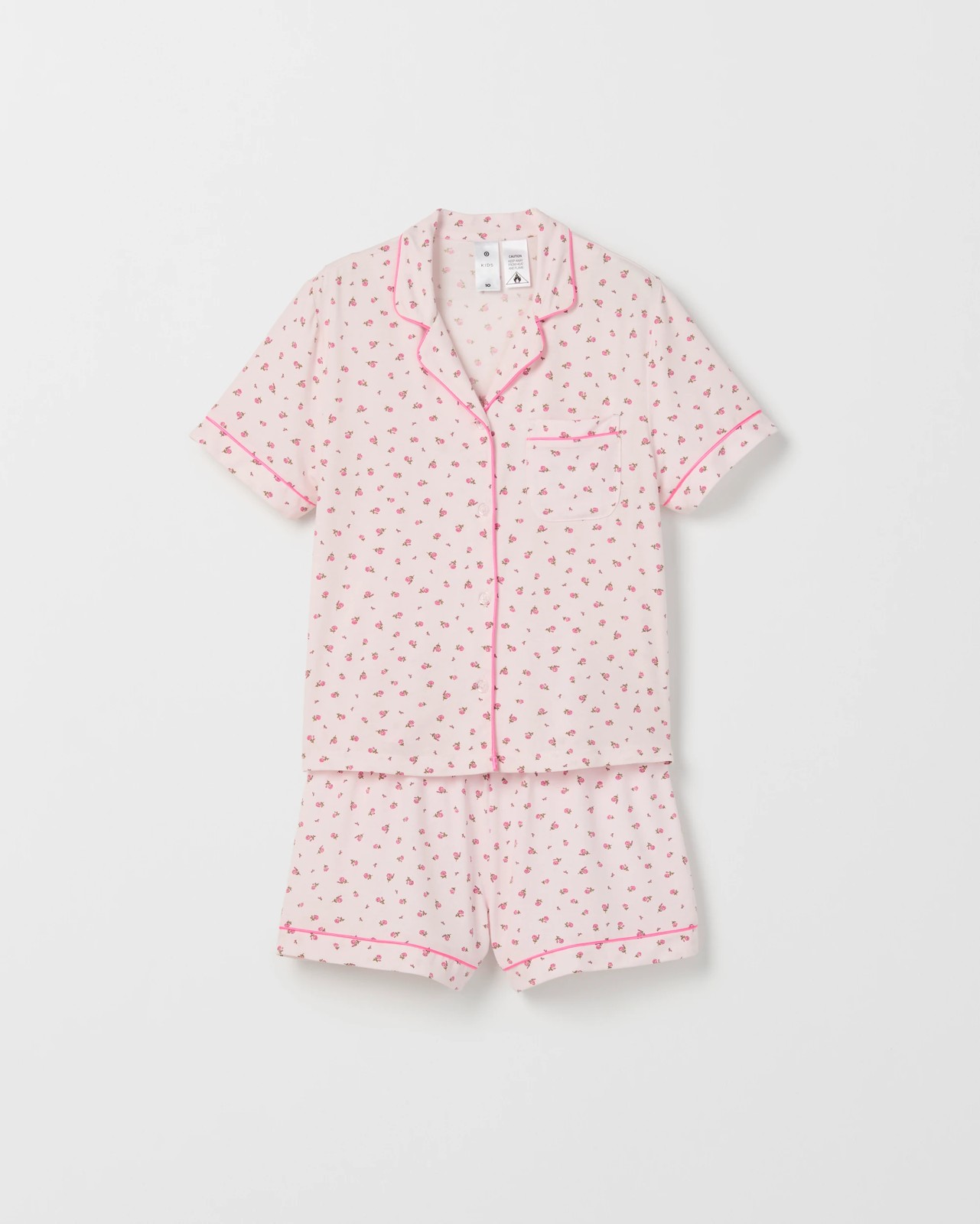 Bamboo Older Girls Button Through Pyjama Set - Floral 5 of 6