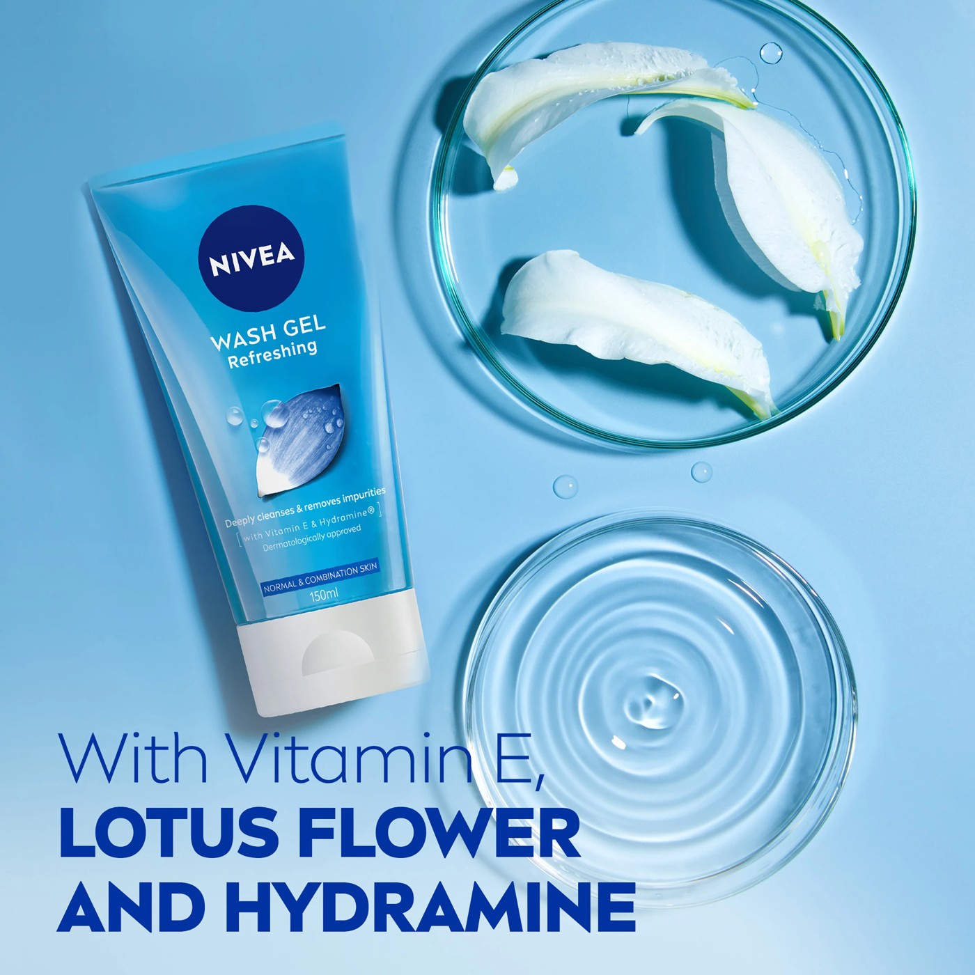 Nivea Refreshing Wash Gel 150ml - Hydramine and Vitamin E 6 of 6