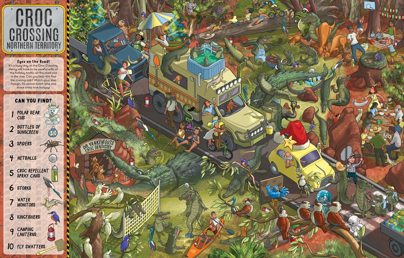 Where's Santa's Elf? Around Australia in 3D by Bill Hope - Book 4 of 5