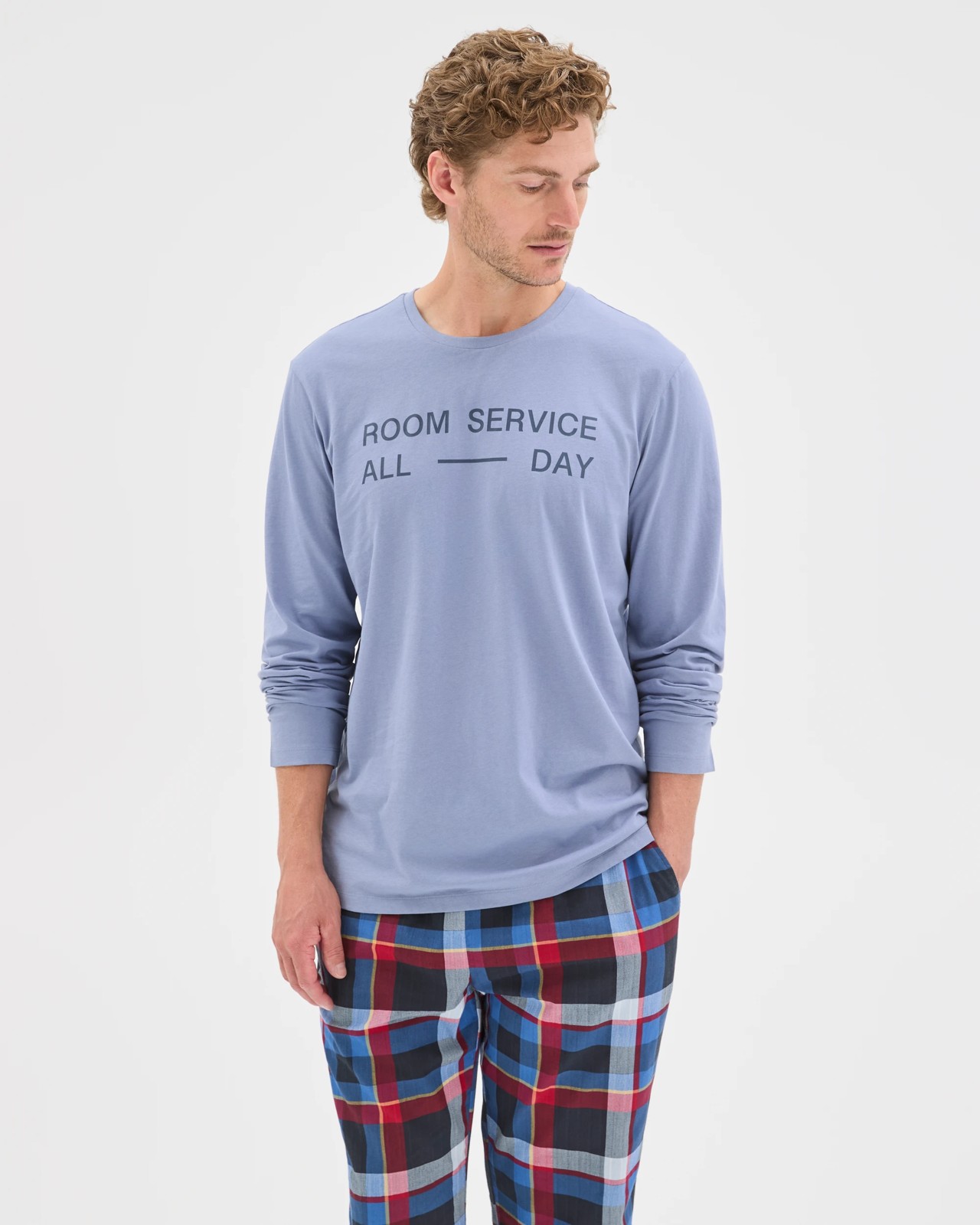 Maxx Australian Cotton Long Sleeve Sleep Top - Room Service 2 of 6