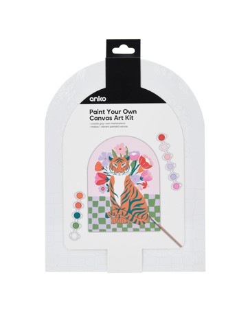 Anko Paint Your Own Canvas Art Kit- Tiger