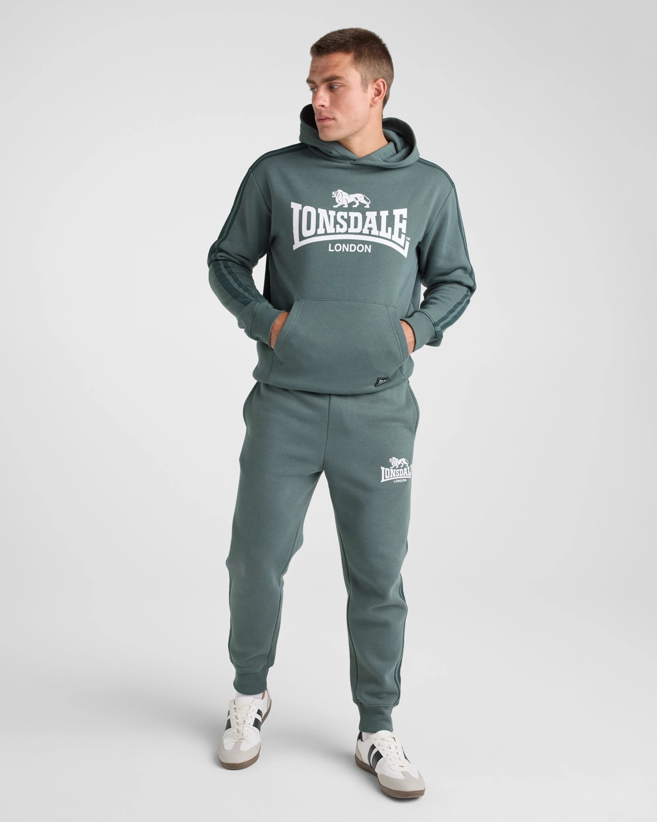 Lonsdale London Long Sleeve Hoodie - Kelp Green 5 of 5