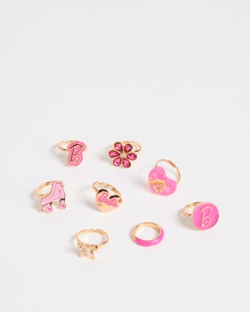 Barbie 8 Pack Icons Rings Set