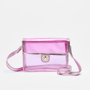 Kids Metallic Splice Trim Crossbody Bag