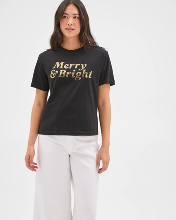 Australian Cotton Embellished Christmas T-Shirt