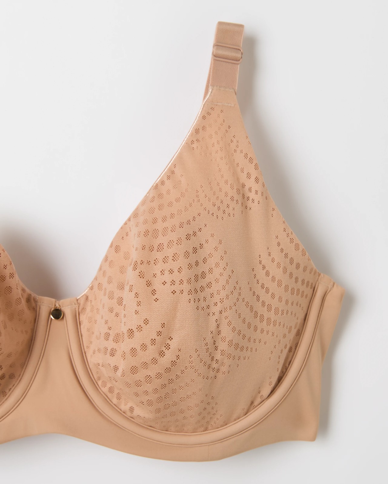 Lace Minimiser Underwire Bra - Latte 5 of 5