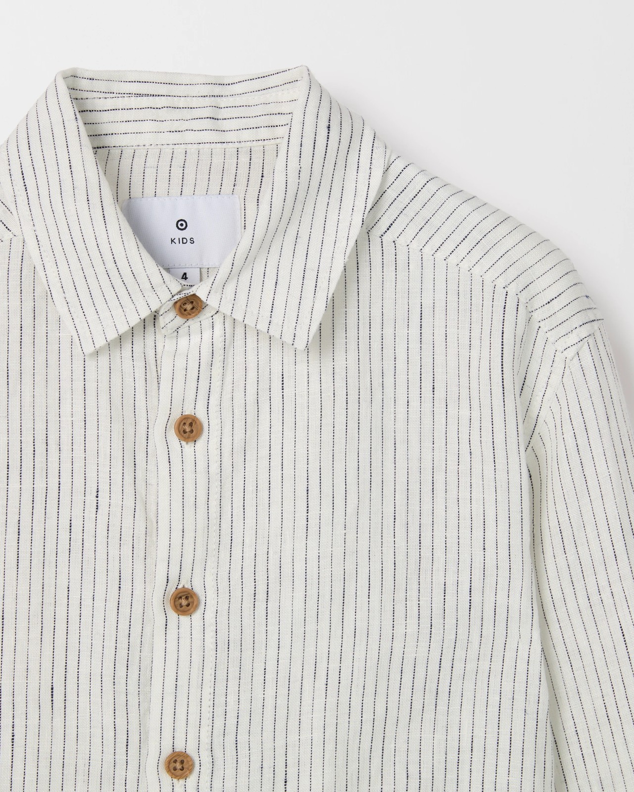 European Linen Long Sleeve Shirt - Navy Stripe 6 of 6