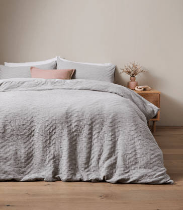 Kinsley Chevron Stitch Quilt Cover Set