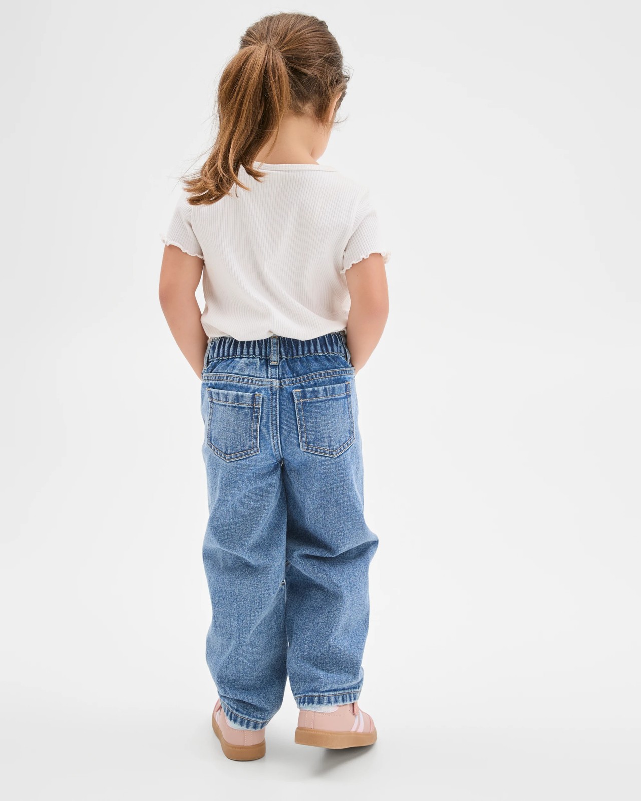 Embroidered Barrel Leg Denim Jeans 4 of 6