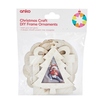 Christmas Craft DIY Frame Ornaments - Anko