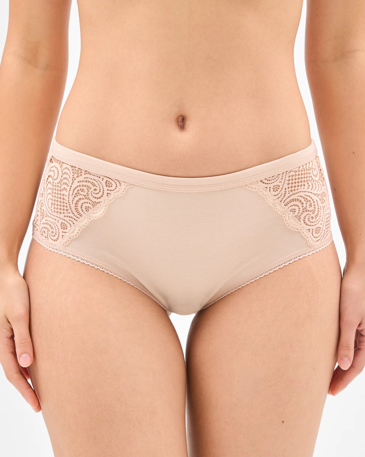 Australian Cotton Blend 2 Pack Midi Briefs - Bare Beauty 2 of 4