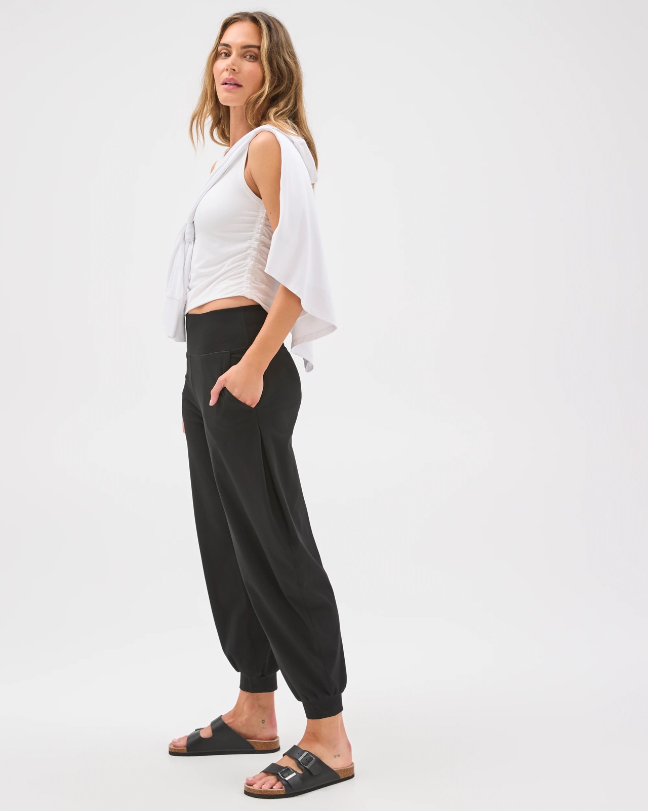 Active Studio Soft Balloon Yoga Pants - Black 2 of 5