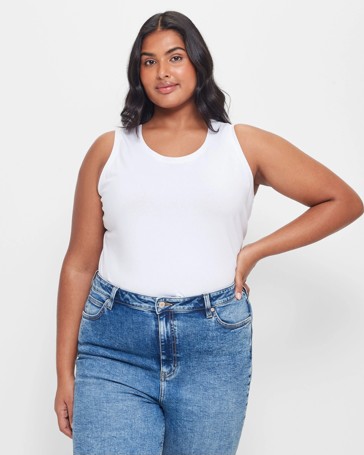 Plus Size Australian Cotton Blend Sleeveless Tank