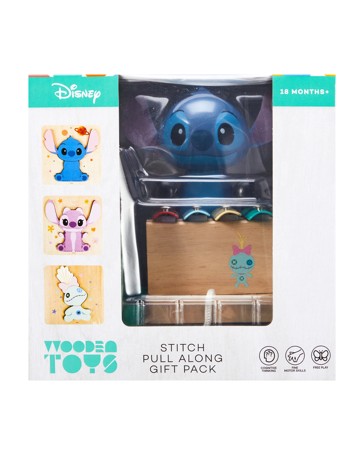 Wooden Toys Disney Stitch Pull Along Gift Pack