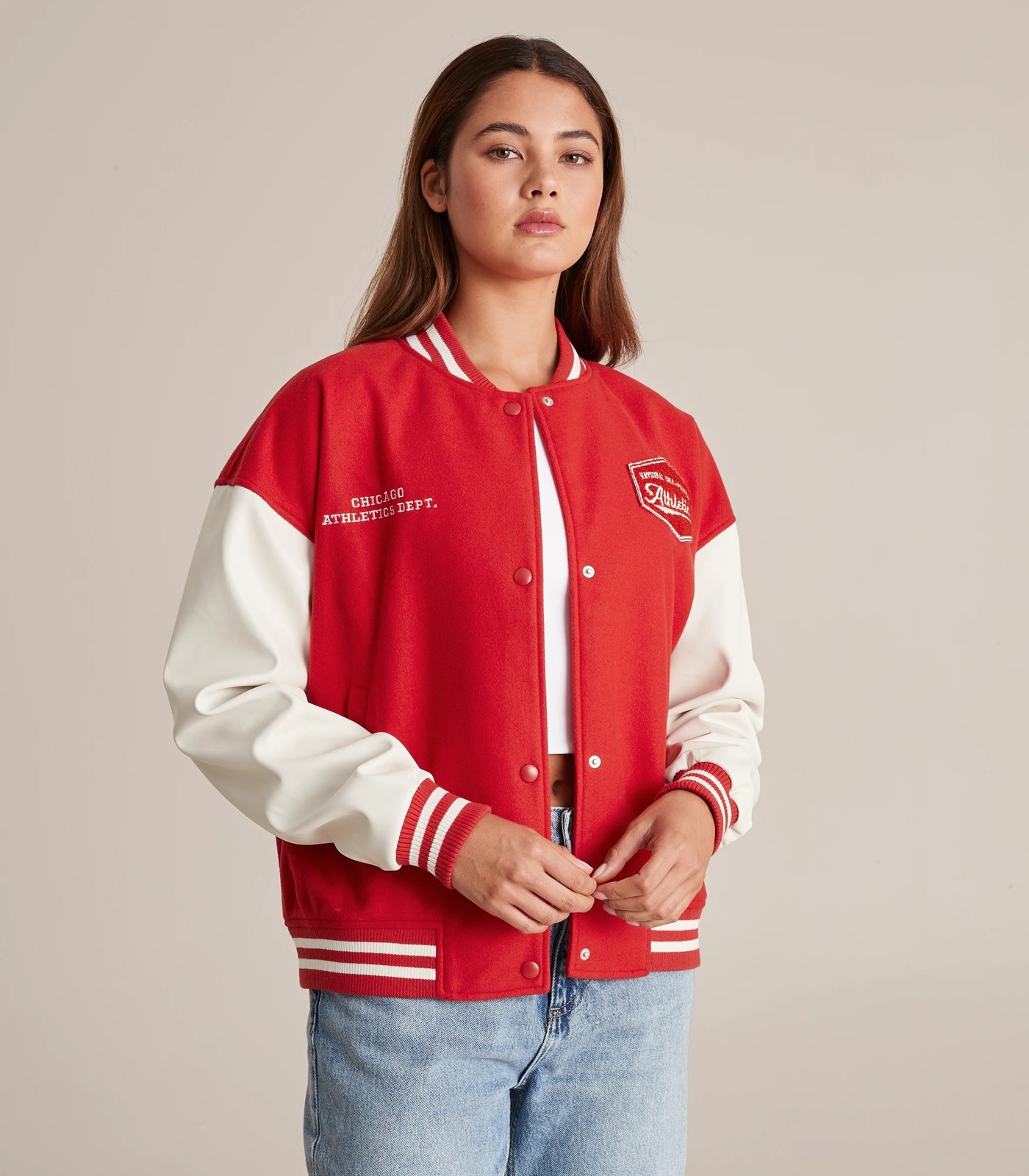 Lily Loves Varsity Bomber Jacket Target Australia