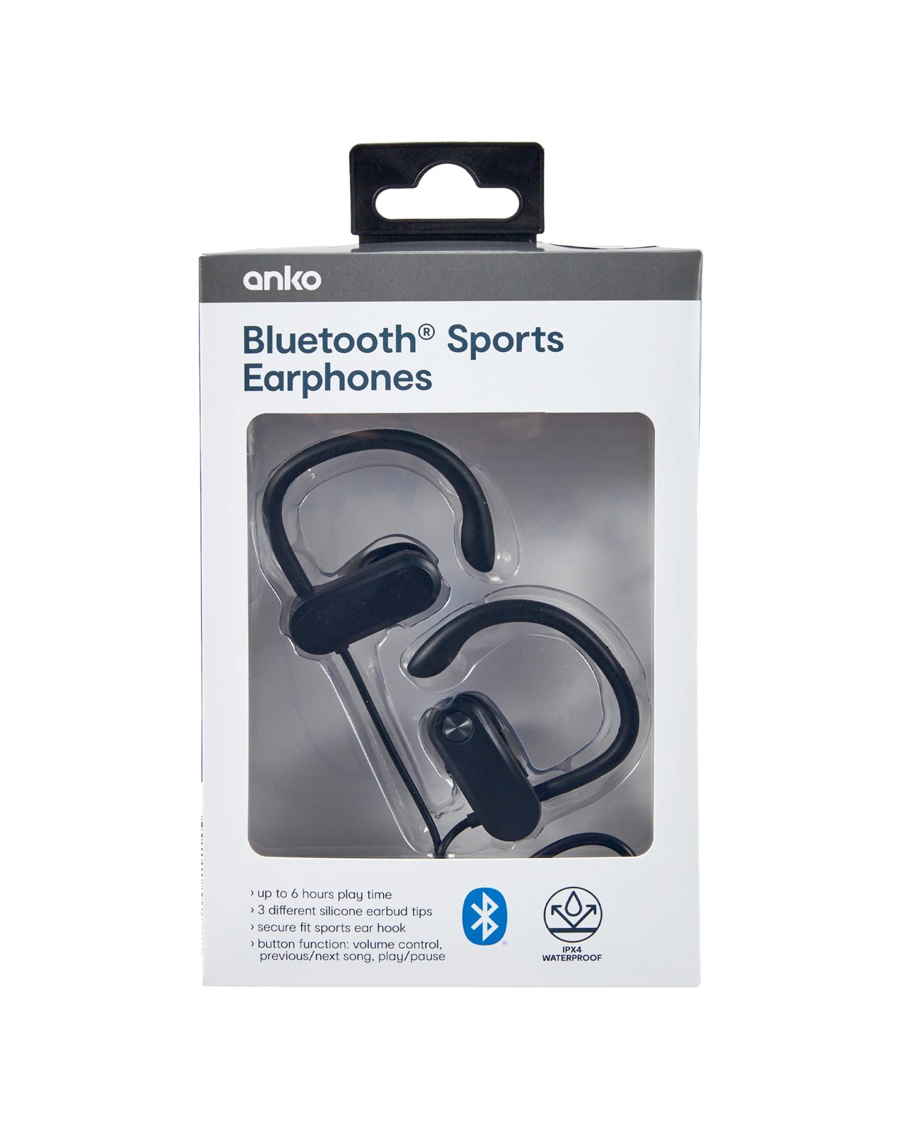 Anko Bluetooth Sports Earphones - Black 3 of 4
