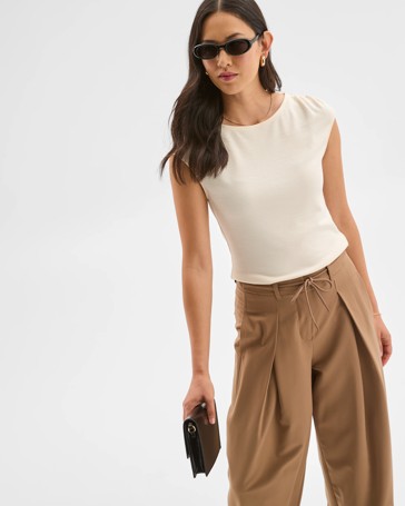 Preview Sleeveless Drape Tank Top