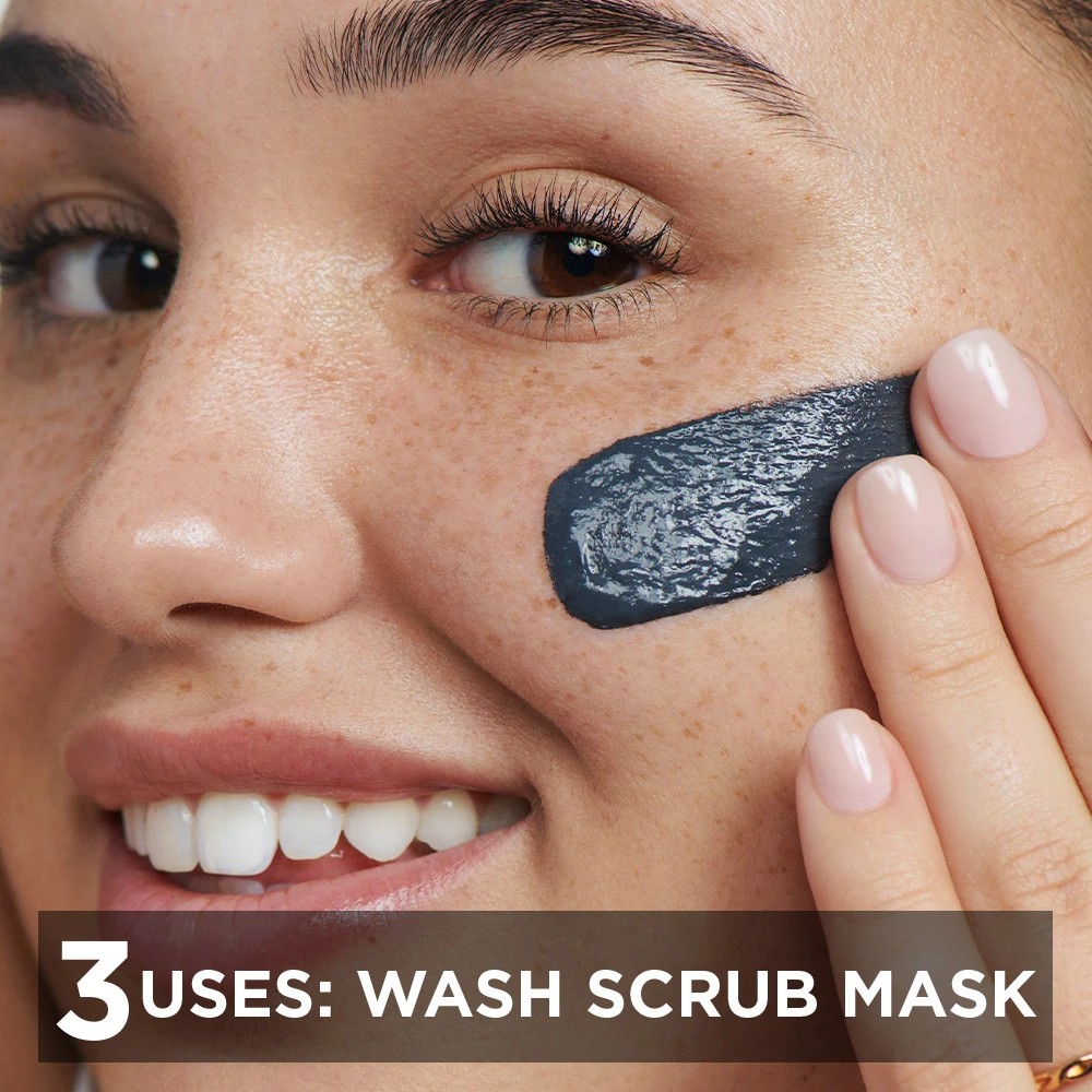 Garnier SkinActive PureActive Intensive 3-in-1 Anti-Blackhead Wash, Scrub and Mask 150ml - Charcoal 5 of 5
