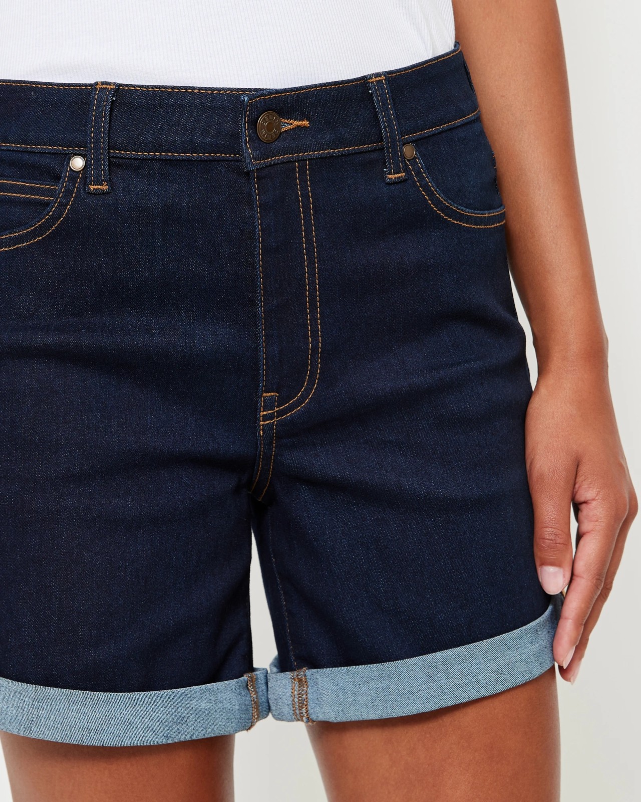 Classic Roll Cuff Denim Shorts