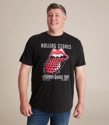 Man Plus Rolling Stones Licensed Print T-Shirt