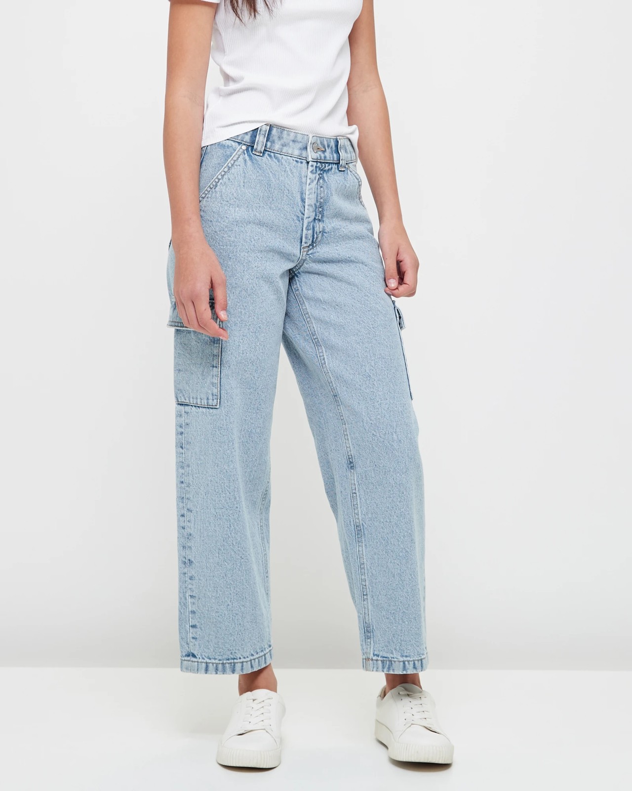 Denim Cargo Wide Leg Pants | Target Australia