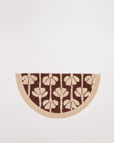 Lotus Textured Cotton Bath Mat - Tiramisu