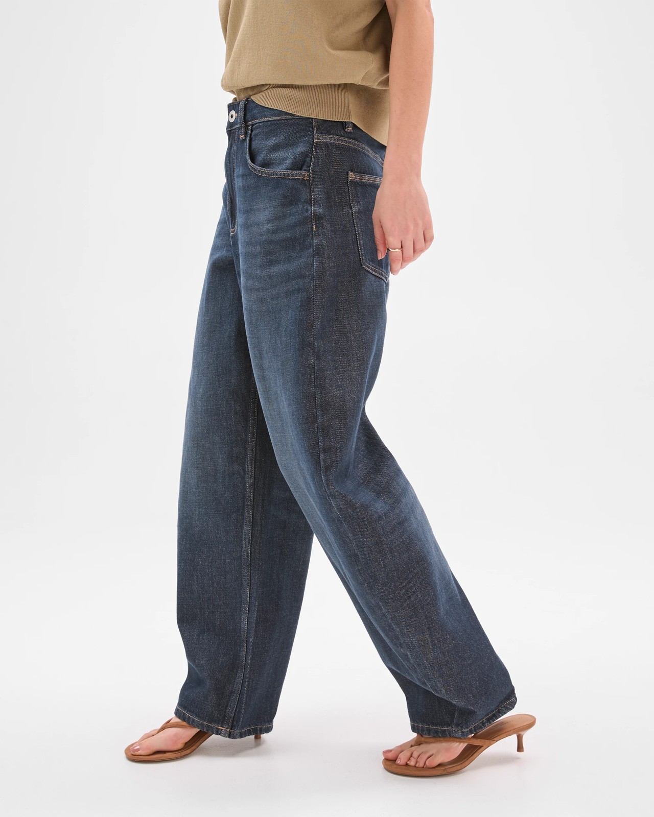 Lily Loves Australian Cotton Blend Bow Leg Denim Jeans 4 of 5