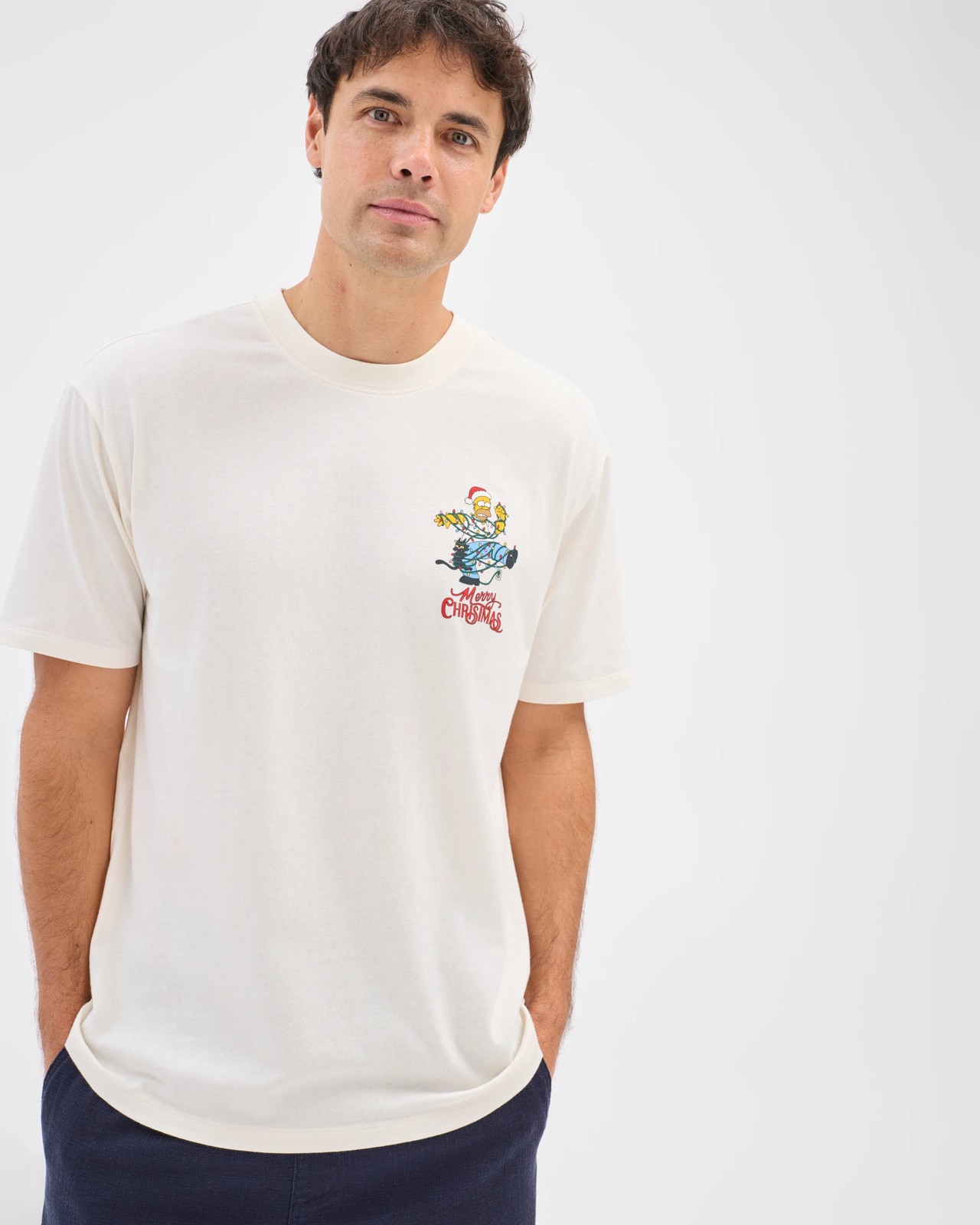 Licensed Australian Cotton Simpsons Christmas T-Shirt 4 of 5