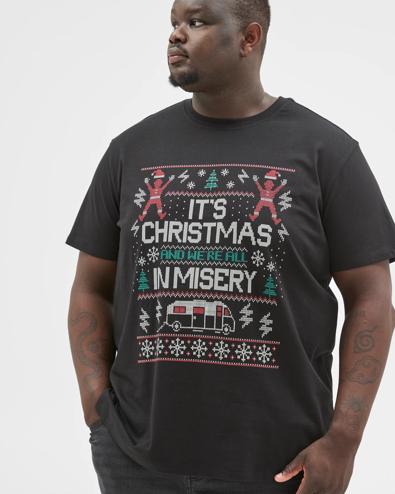 Plus Size Australian Cotton Christmas Print T-Shirt 4 of 6