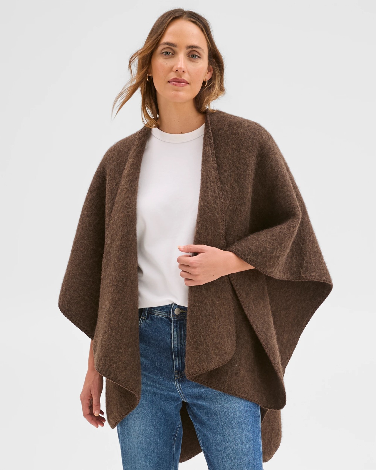 Brushed Blanket Stitch Poncho 3 of 5